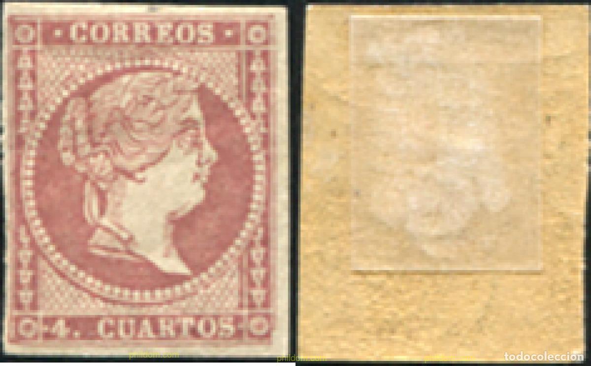 Sellos: 729802 HINGED ESPA&Ntilde;A 1856 ISABEL II - Foto 1
