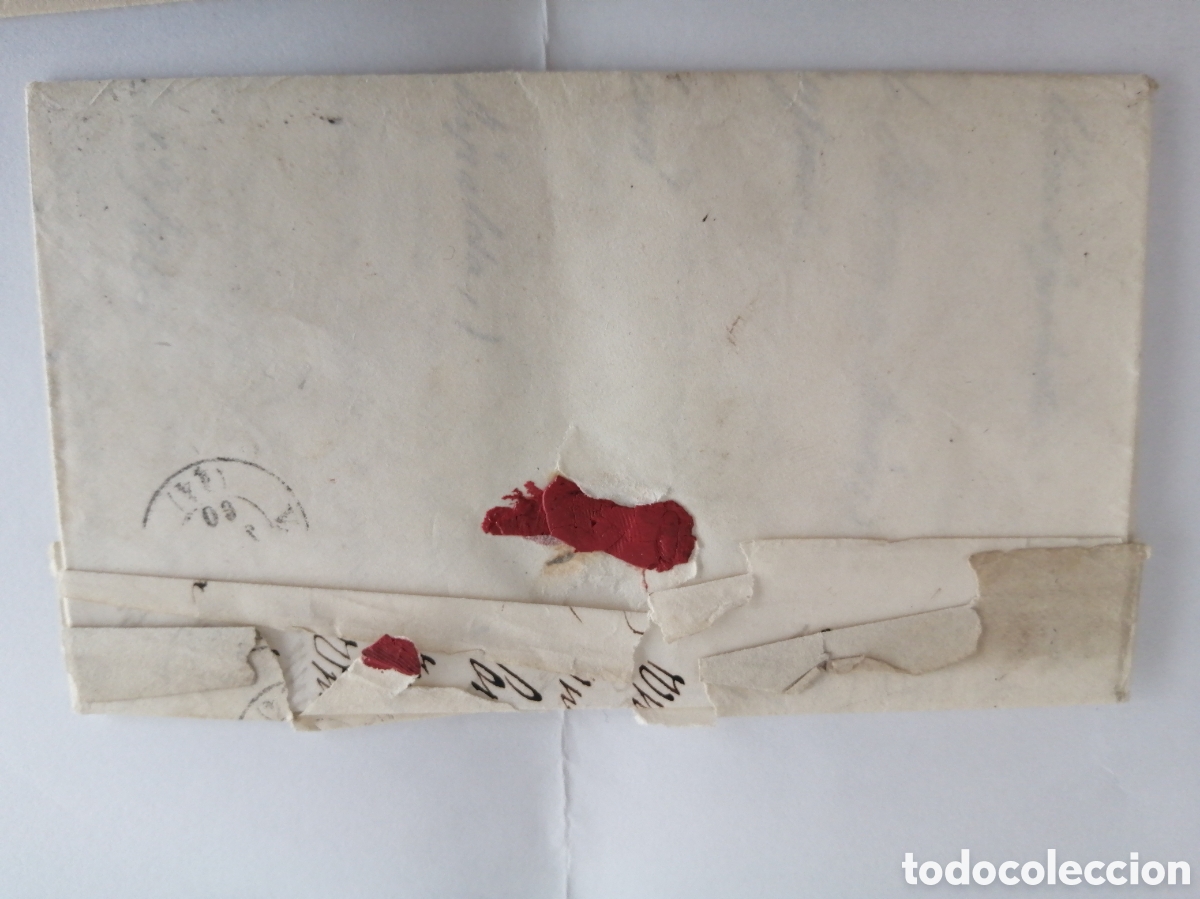 Sellos: 2 CARTAS 4 CUARTOS ISABEL II - Foto 3