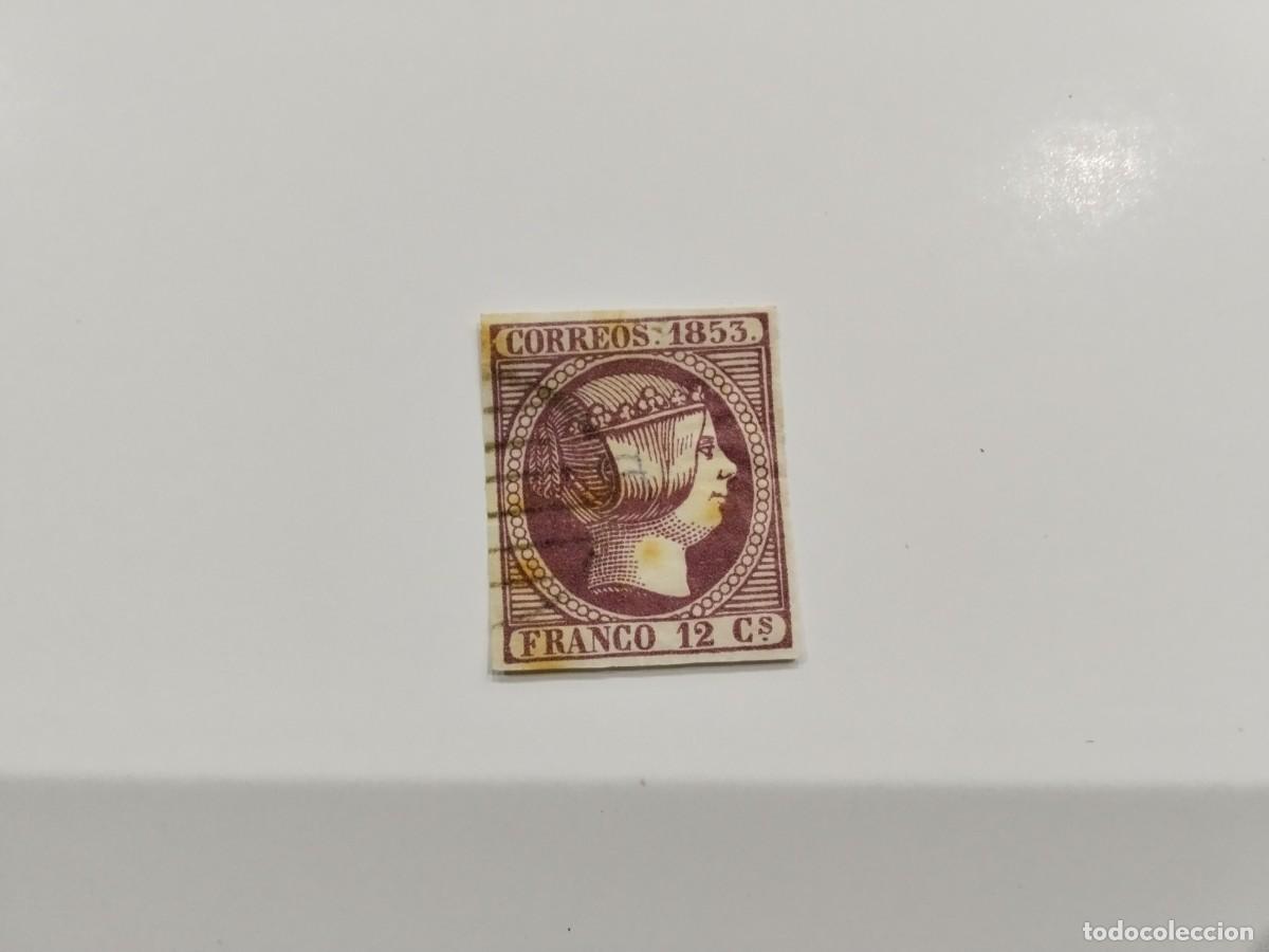 Sellos: ESPA&Ntilde;A - 1852 - ISABEL II - EDIFIL 18 . - Foto 1