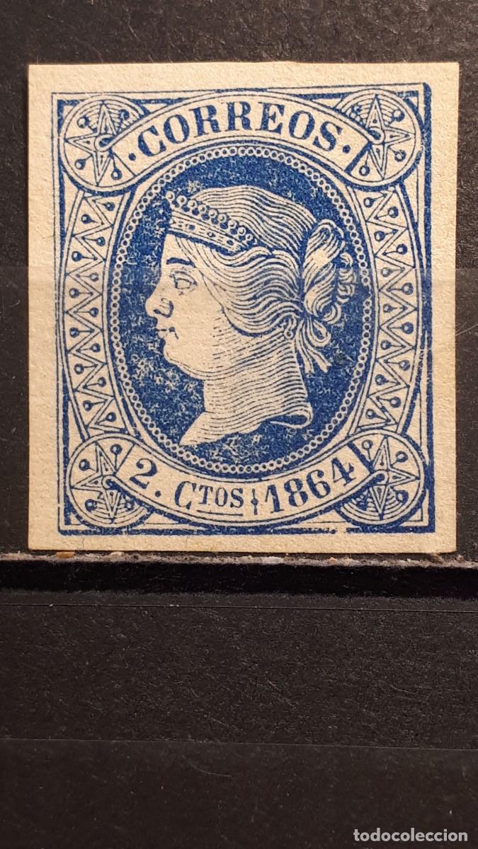 Sellos: ESPA&Ntilde;A. A&Ntilde;O 1864. (*). EDIFIL 63. - Foto 1