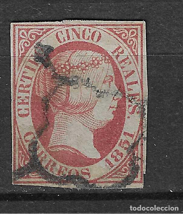 Sellos: 1851 ISABEL II EDIFIL 9&ordm; USADO - Foto 1