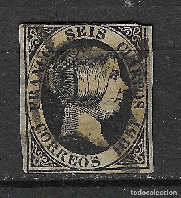 Sellos: 1851 ISABEL II EDIFIL 6&ordm; USADO - Foto 1
