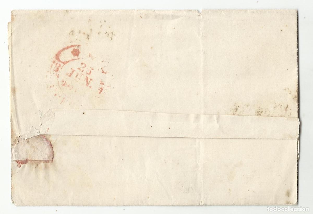 Sellos: envuelta circulada 1854 de madrid a cuenca - Foto 2