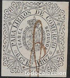 Sellos: FISCALES 1867 Libros de Comercio. GUILLAM&Oacute;N n&ordm; 17 (o) - Foto 1