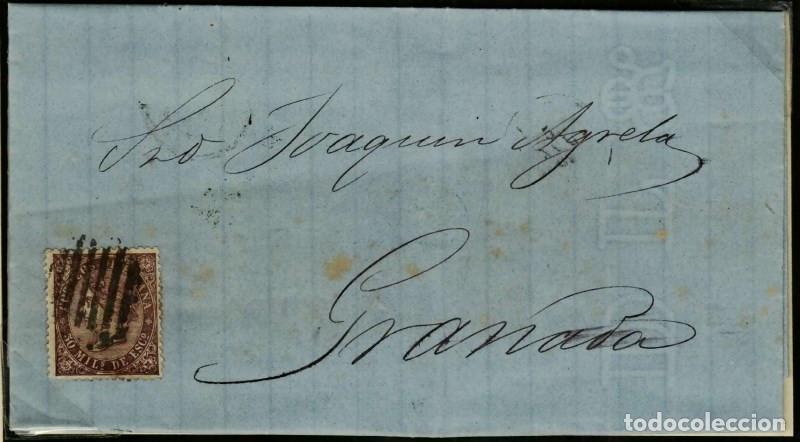 Sellos: FA2745. Emision 12-1868. Carta dirigida a Granada - Foto 1