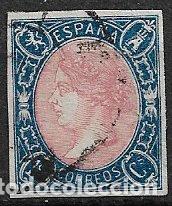 Sellos: 1865 Isabel II, EDIFIL n&ordm; 70 (o) - Foto 1