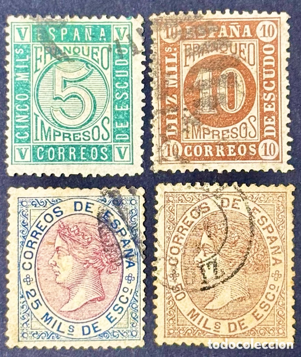 Sellos: 1867 Cifras de Isabel II - Foto 1