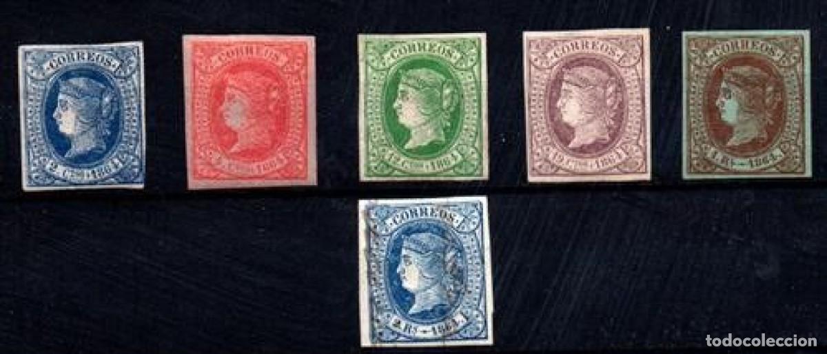 Sellos: Espa&ntilde;a n&ordm; 63/8. A&ntilde;o 1864 - Foto 1