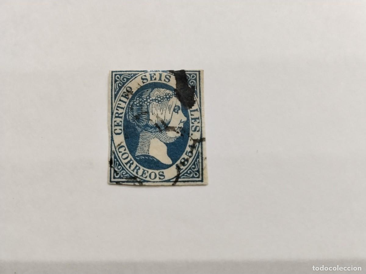 Sellos: ESPA&Ntilde;A -1851 - ISABEL II - EDIFIL 10. - Foto 1