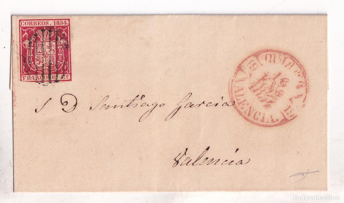 Sellos: ENVUELTA. CULLERA A VALENCIA. 1854 - Foto 1