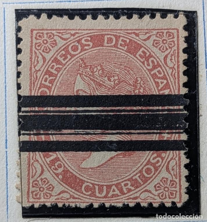 Sellos: Sello postal 19 cuartos 1867 Isabel 2&ordf; - Foto 1