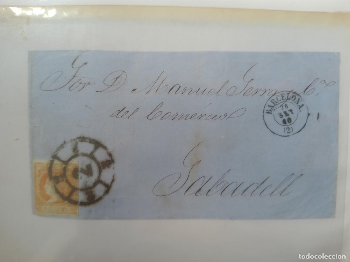 Sellos: Frontal. Barcelona a Sabadell 1860 - Foto 1