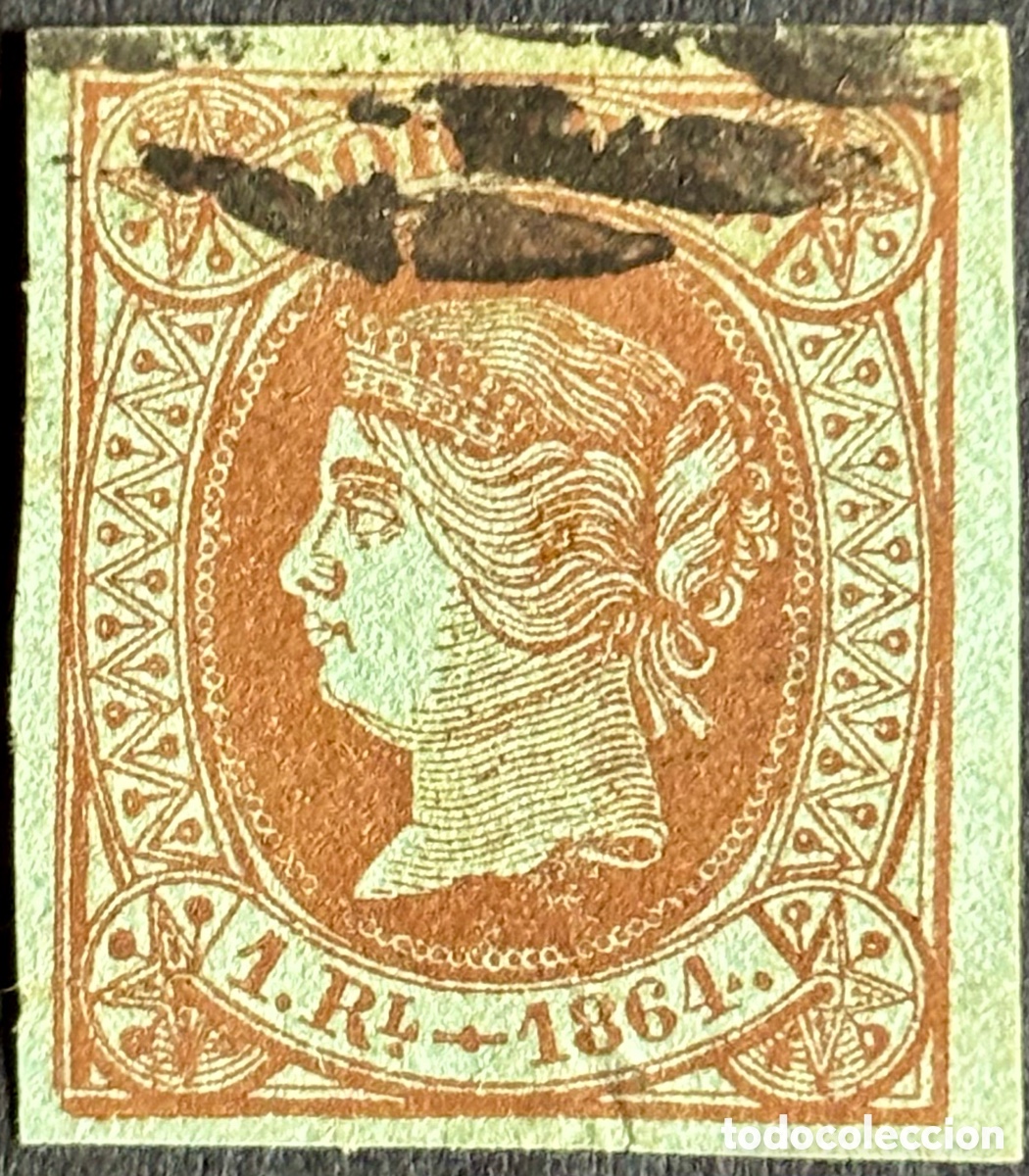 Sellos: Espa&ntilde;a 1864 - Isabel II - Foto 1