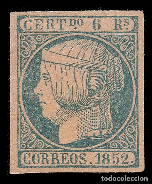 Sellos: ISABEL II 1852 6r. FACSIMIL. Edif. 16 - Foto 3