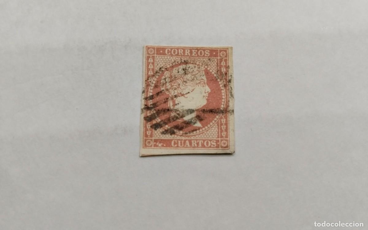 Sellos: ESPA&Ntilde;A - 1855 - ISABEL II - EDIFIL 48 - Foto 1