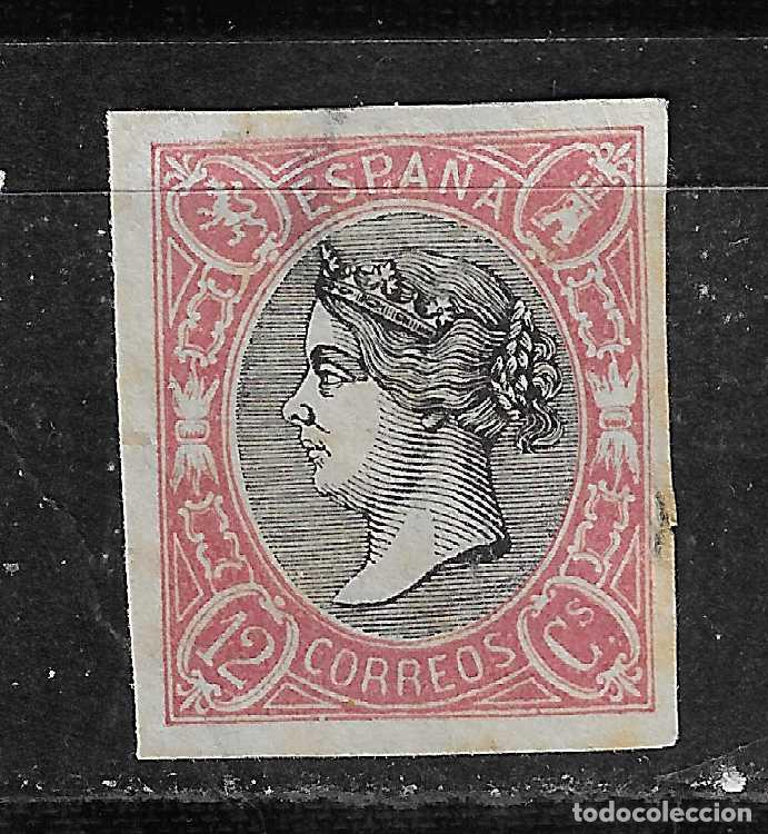 Sellos: 1865 ISABEL II PRUEBA NO ADOPTADA - Foto 1