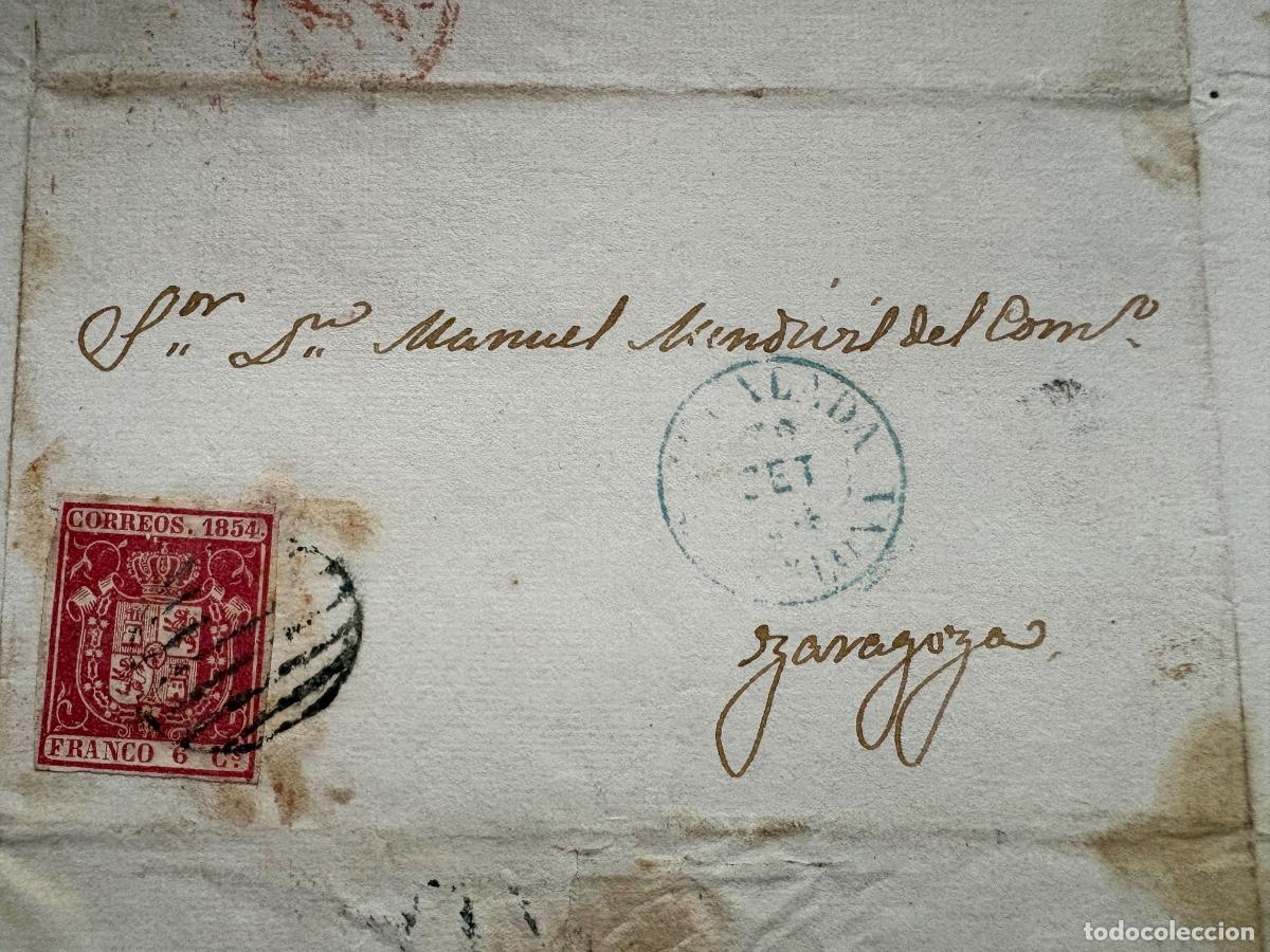 Sellos: Envuelta IGUALADA 1854 a Barcelona - Foto 1