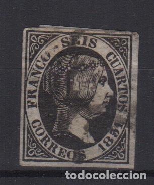 Sellos: 1851 Isabel II Edifil 6(&ordm;) - Foto 1
