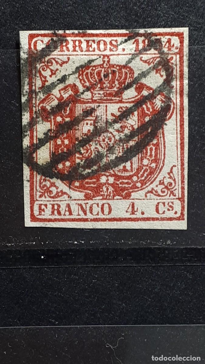 Sellos: ESPA&Ntilde;A. A&Ntilde;O 1854. &deg;. EDIFIL 33 - Foto 1