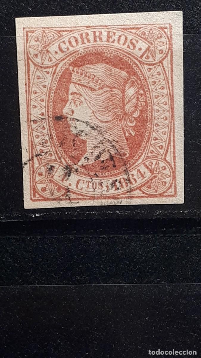 Sellos: ESPA&Ntilde;A. A&Ntilde;O 1864. &deg;. EDIFIL 64 - Foto 1