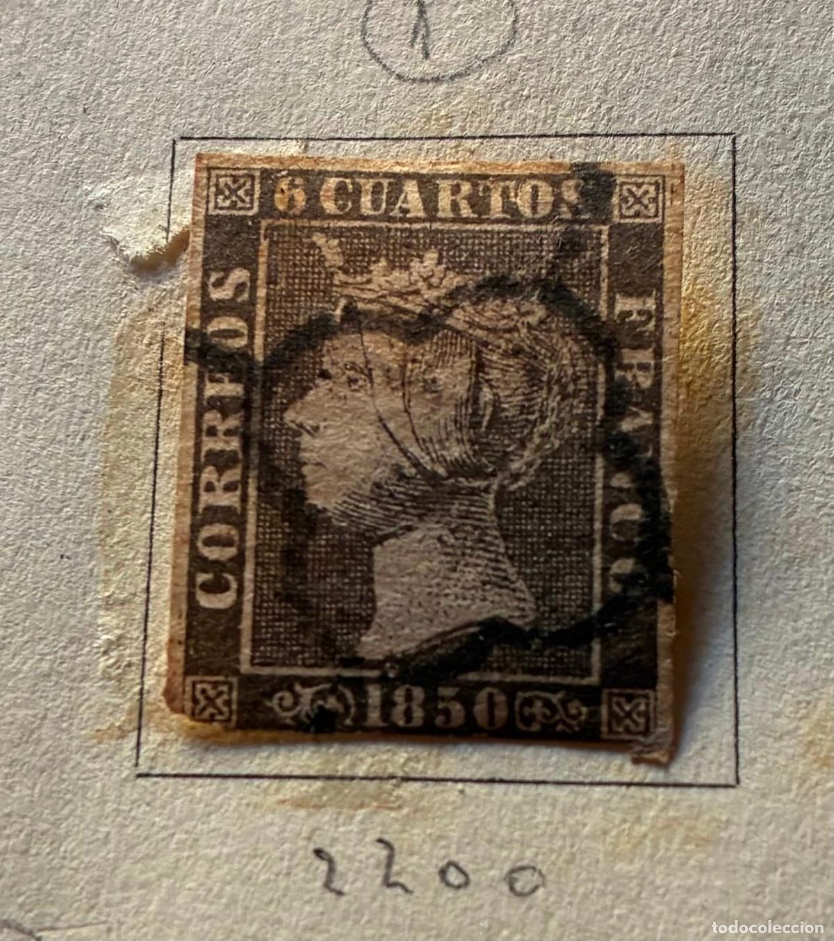 Sellos: SELLO ESPA&Ntilde;A 1850 isabel II - Foto 1