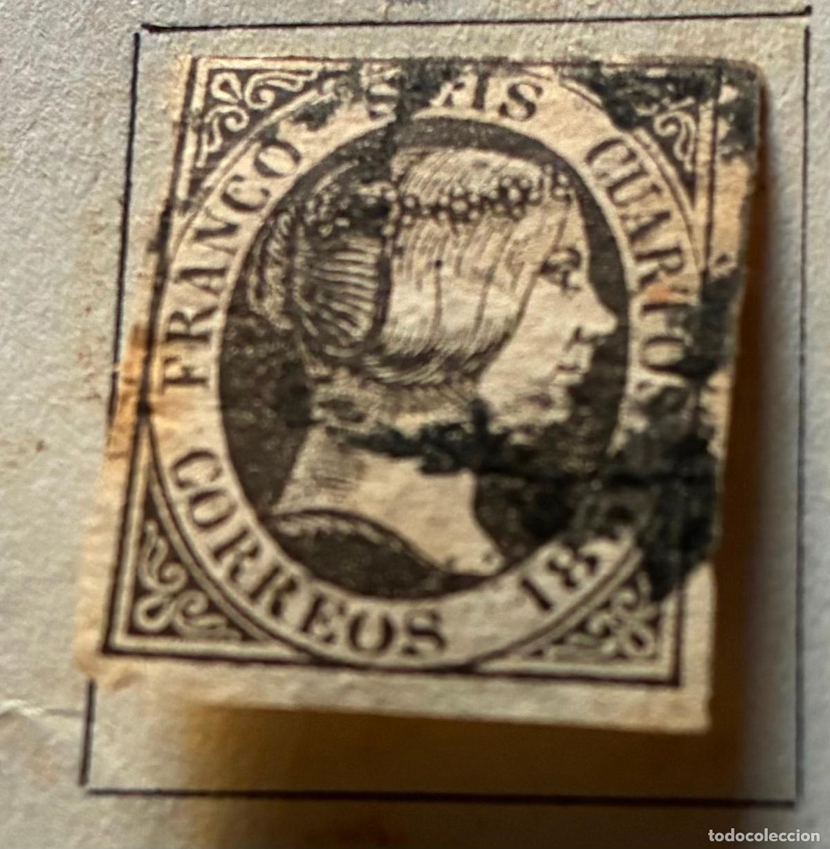 Sellos: SELLO ESPA&Ntilde;A 1851 ISABEL II - Foto 1