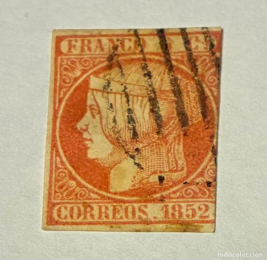 Sellos: SELLO ESPA&Ntilde;A 1852 ISABEL II - Foto 1
