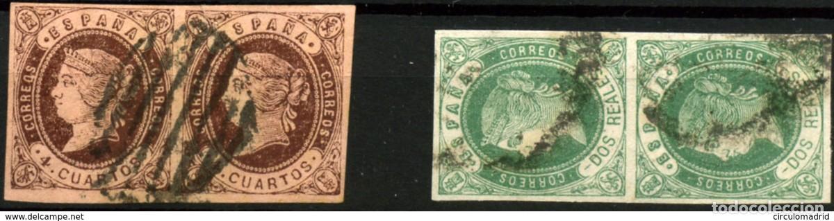 Sellos: Espa&ntilde;a n&ordm; 58, 62. A&ntilde;o 1862 - Foto 1