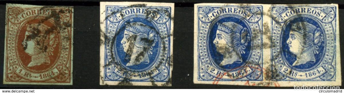Sellos: Espa&ntilde;a n&ordm; 67/68. A&ntilde;o 1864 - Foto 1
