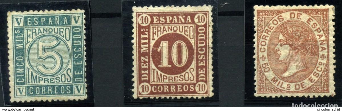 Sellos: Espa&ntilde;a n&ordm; 93/4, 96. A&ntilde;o 1867 - Foto 1