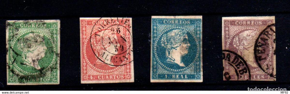 Sellos: Espa&ntilde;a n&ordm; 47/50. A&ntilde;o 1859 - Foto 1