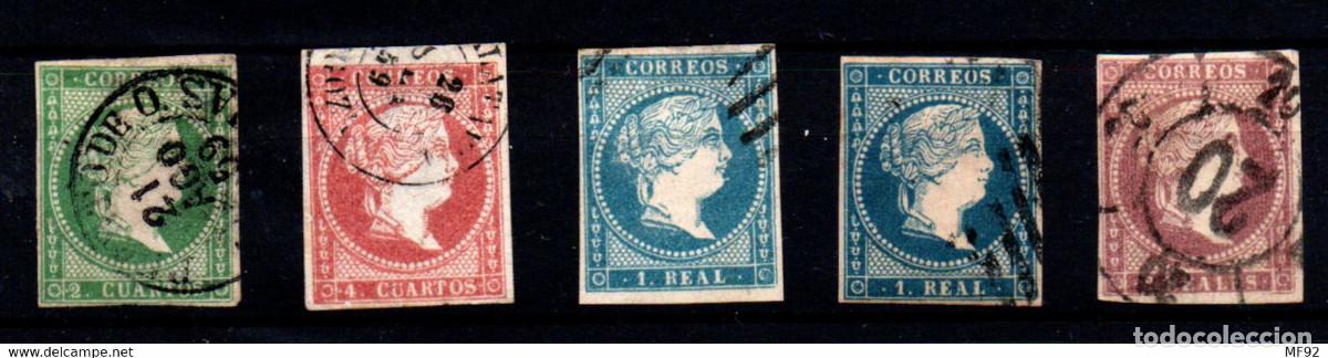 Sellos: Espa&ntilde;a n&ordm; 47/50. A&ntilde;o 1859 - Foto 1