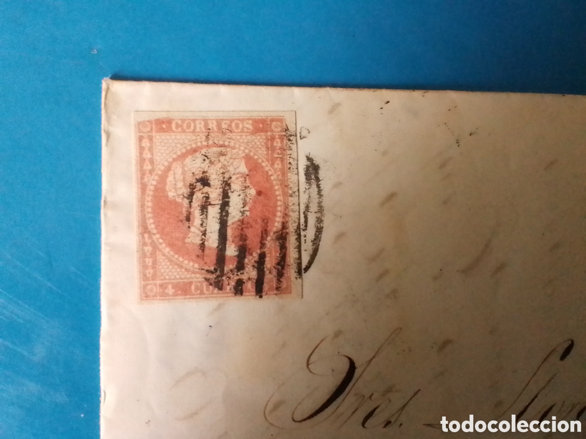 Sellos: Carta &rdquo;Barcelona-Valencia&rdquo; 1858 - Foto 2
