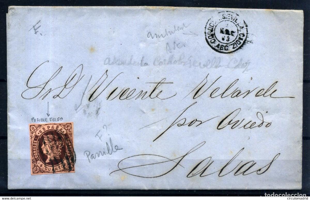 Sellos: Espa&ntilde;a n&ordm; 58 usado. A&ntilde;o 1862 - Foto 1