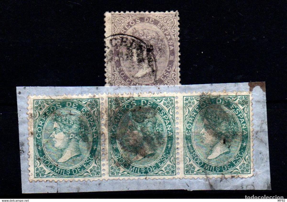 Sellos: Espa&ntilde;a n&ordm; 92, 100. A&ntilde;o 1867/68 - Foto 1