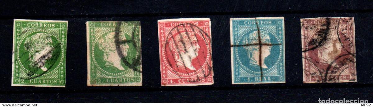 Sellos: Espa&ntilde;a n&ordm; 47/50. A&ntilde;o 1859 - Foto 1