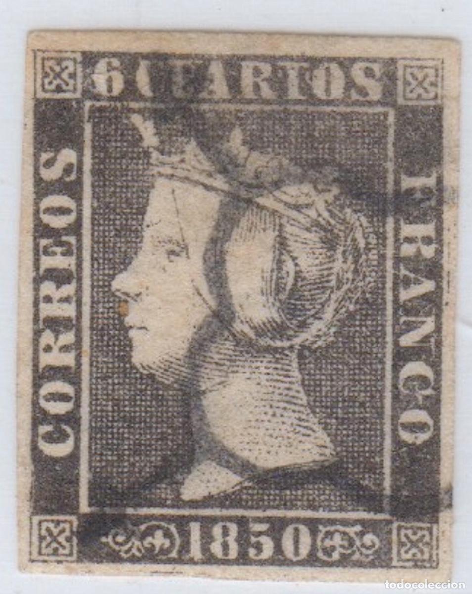 Sellos: 1850 Isabel II Edifil 1 tipo II - Foto 1