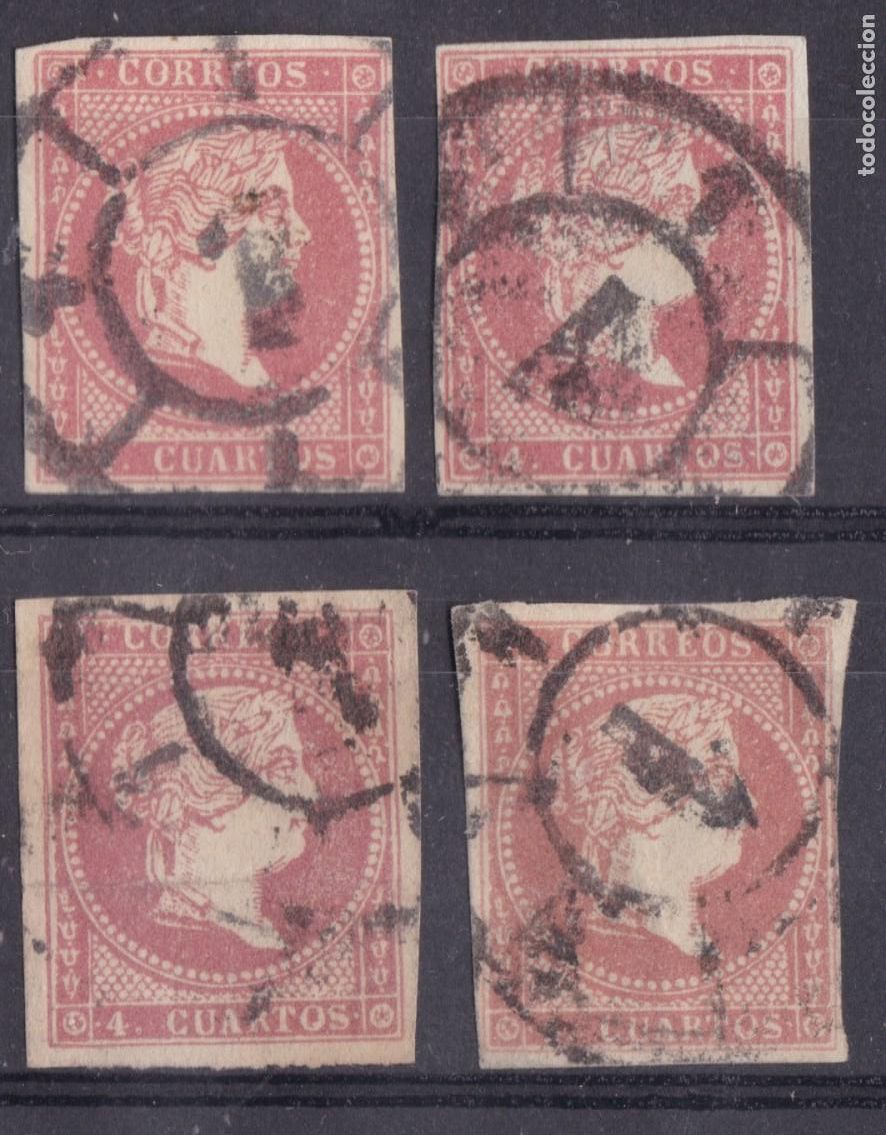 Sellos: SS43-Cl&aacute;sicos Edifil 48 x 4 Sellos. FALSOS POSTALES Tipo XIII Usados MADRID