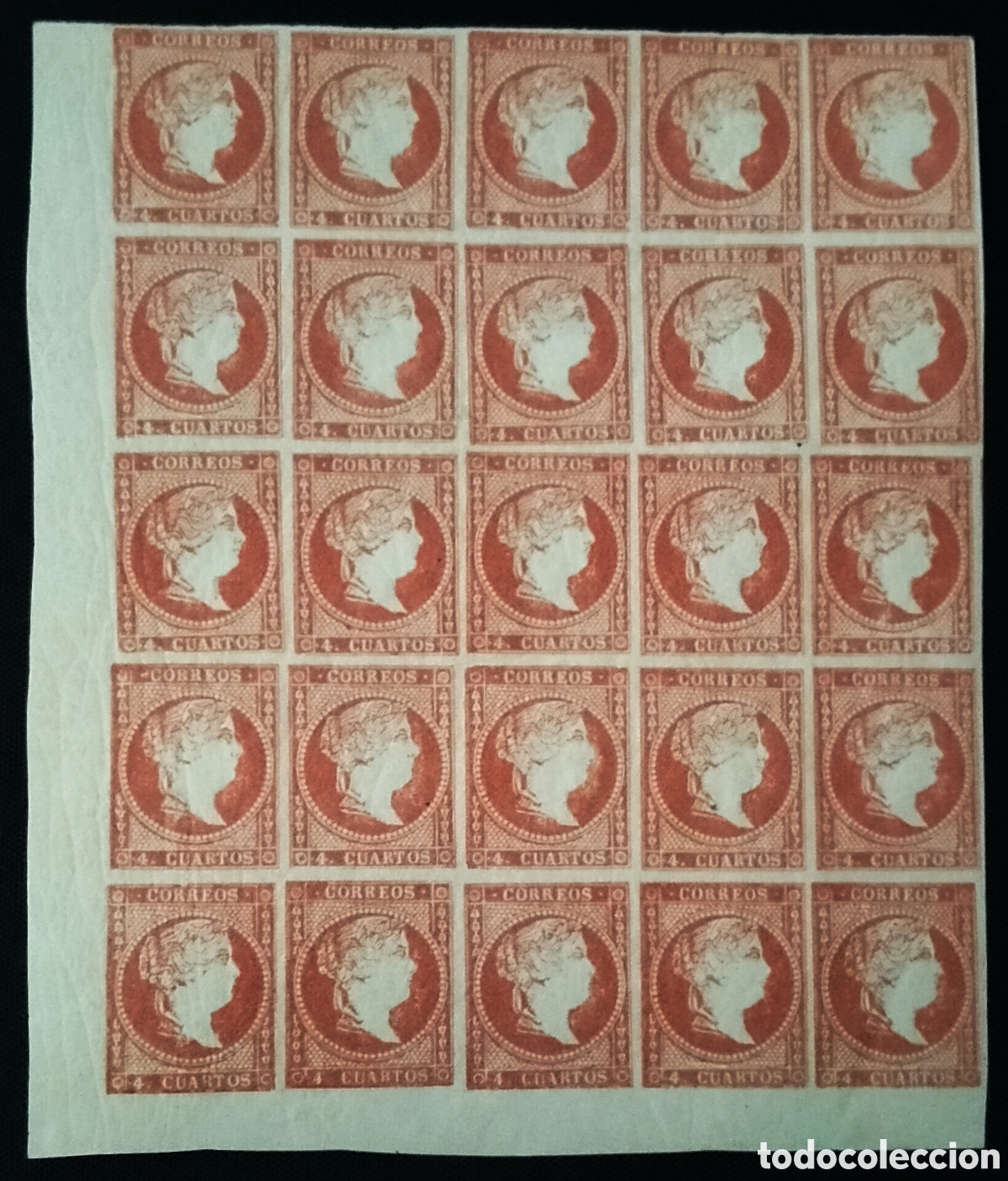 Sellos: ESPA&Ntilde;A. (Cat. 48 (25)). ** 4 Ctos. BLOQUE de 25. M&Uacute;LTIPLES VARIEDADES; CARA BLANCA. ESQUINA PLIEGO