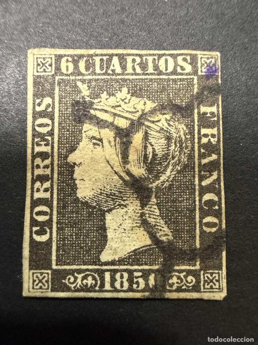 Sellos: ESPA&Ntilde;A, 1850. EDIFIL 1. ISABEL II. MATASELLO. FALSO SEGUI