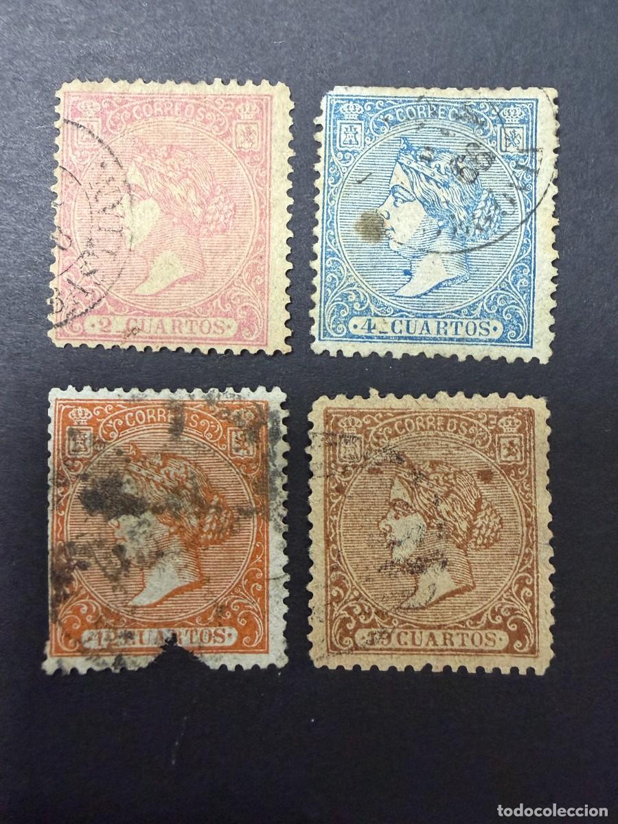 Sellos: ESPA&Ntilde;A, 1866. EDIFIL 80/84. REINA ISABEL II. USADOS.