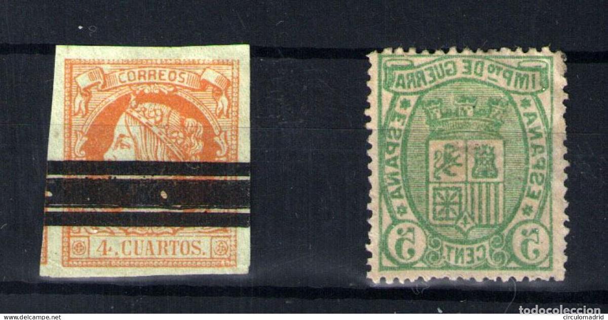 Sellos: Espa&ntilde;a n&ordm; 51S y 154 ec. A&ntilde;os 1860-75