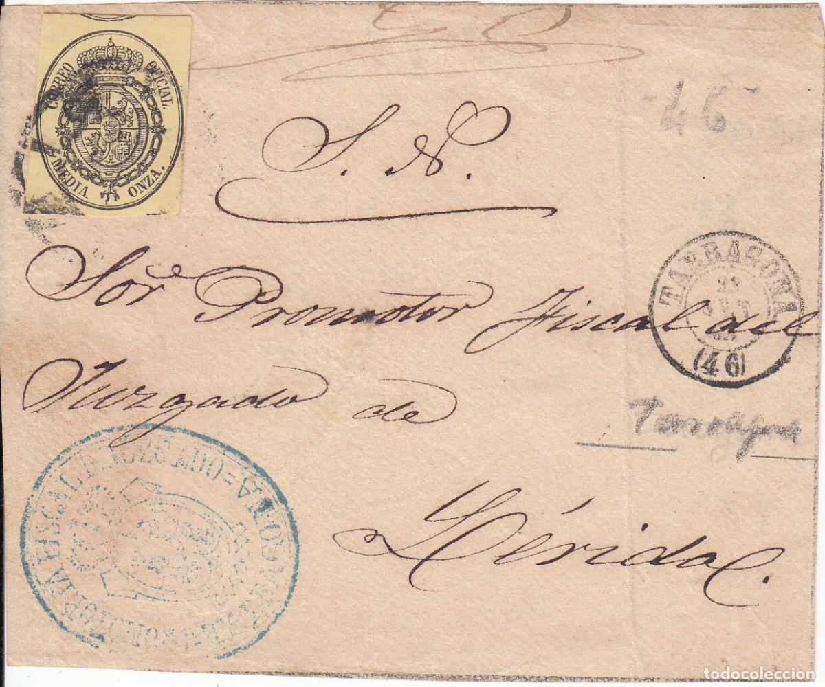 Sellos: FRAGMENTO CON SELLO DE SERVICIO OFICIAL NUM 35 CON SELLO DEL JUZGADO DE TARRAGONA Y DESTINO LLEIDA