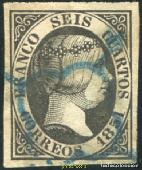 Sellos: 321621 USED ESPA&Ntilde;A 1851 ISABEL II