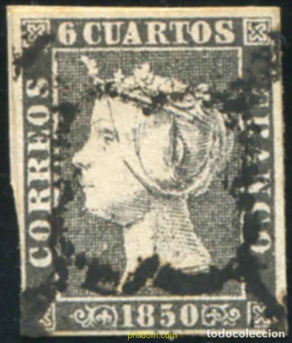 Sellos: 265701 USED ESPA&Ntilde;A 1850 ISABEL II