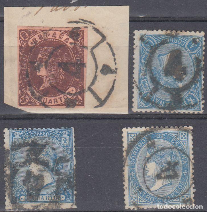 Sellos: EDIFIL N&ordm; 58-75-81-88-RUEDA DE CARRETA N&ordm; 4-CORU&Ntilde;A-