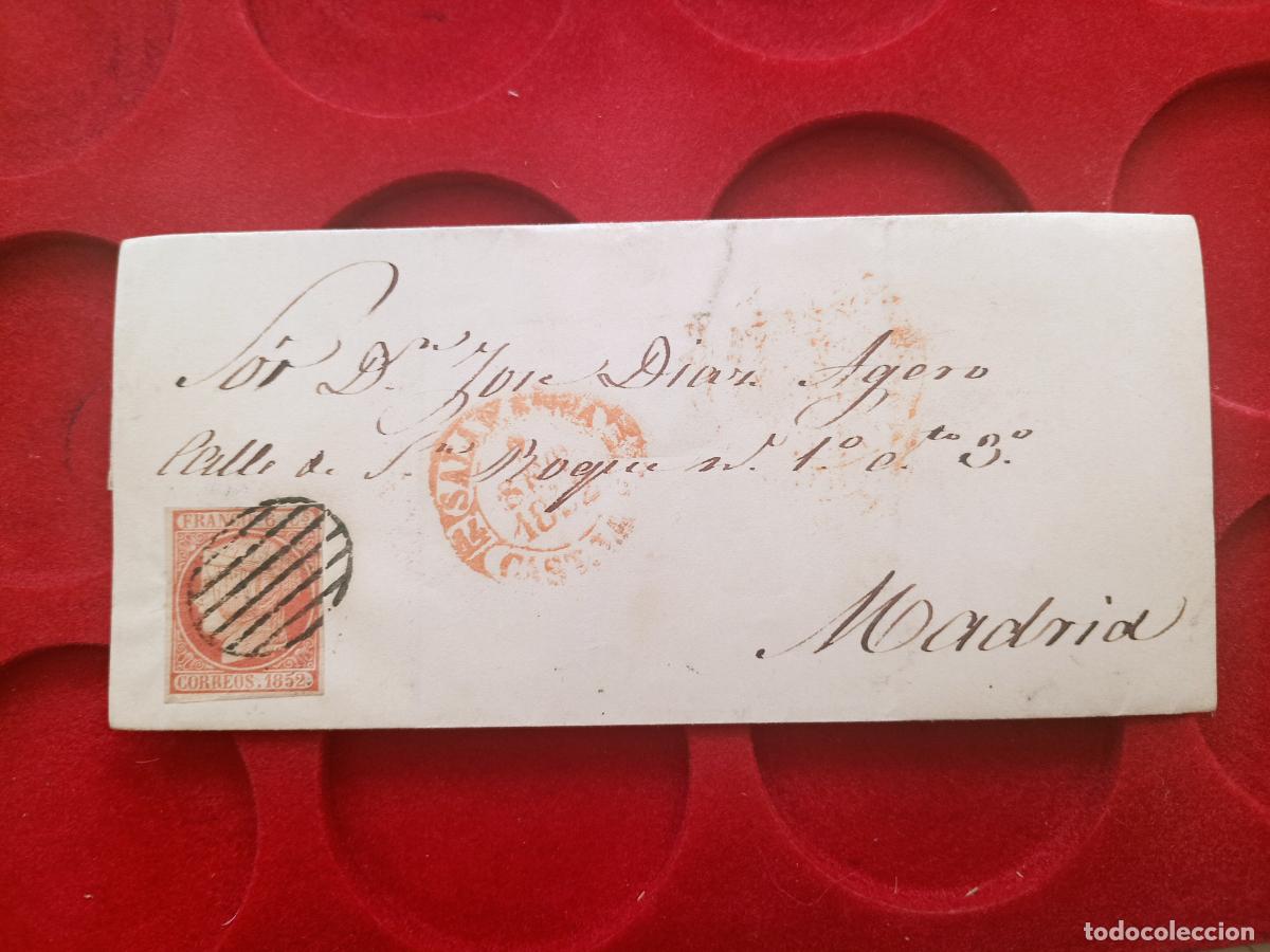 Sellos: CARTA ENTERA SALAMANCA A MADRID Jos&eacute; D&iacute;az Agero y Gonz&aacute;lez, Diputado a Cortes, Caballero de Montesa