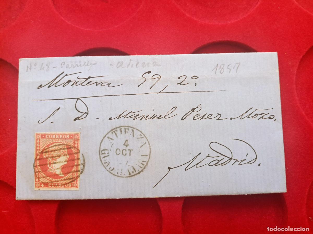 Sellos: ENVUELTA ATIENZA, GUADALAJARA 1857