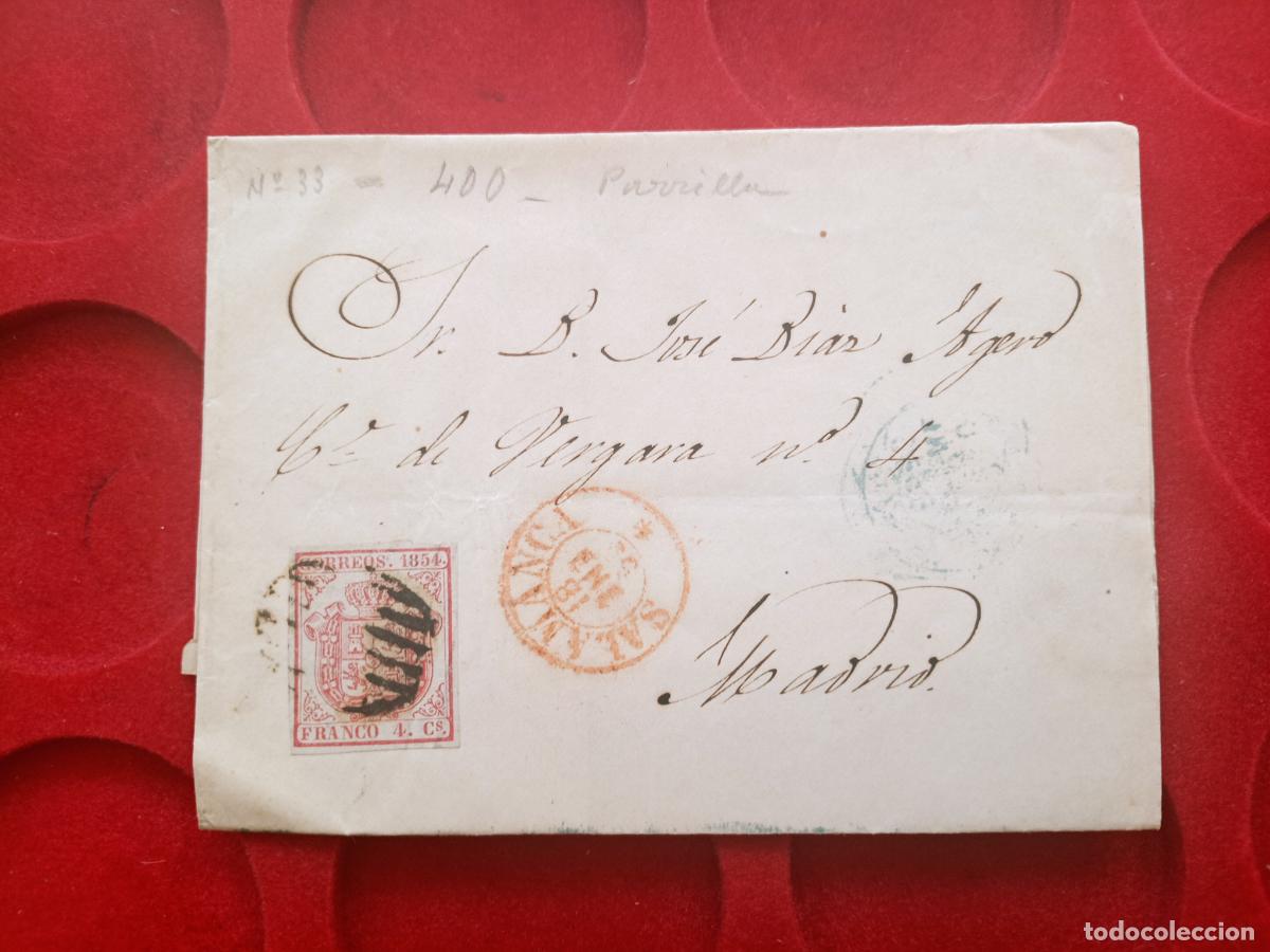 Sellos: SALAMANCA A MADRID, ENVUELTA Jos&eacute; D&iacute;az Agero y Gonz&aacute;lez, Diputado a Cortes