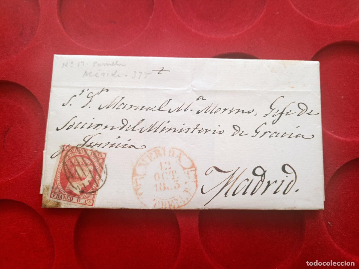 Sellos: ENVUELTA MERIDA A MADRID MINISTERIO GRACIA Y JUSTICIA